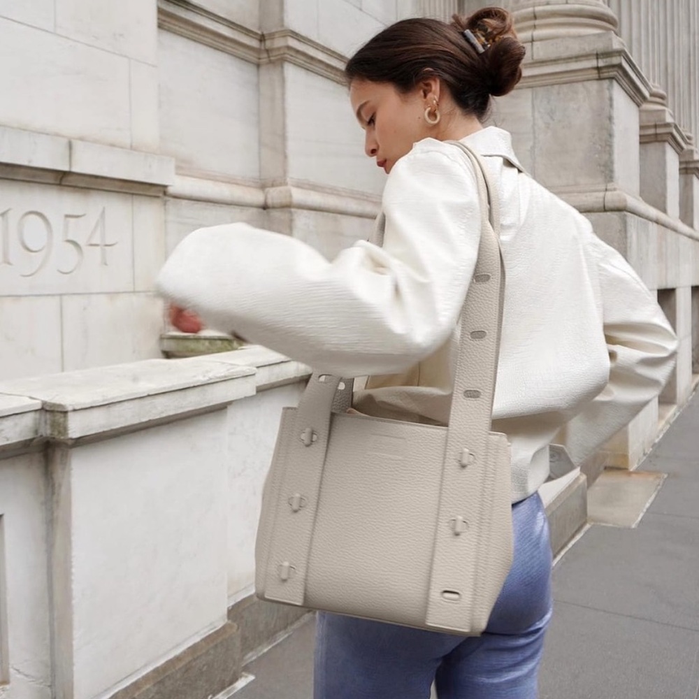 NWT Dagne Dover Cream Tokyo Turnkey Tote **sold out limited edition**